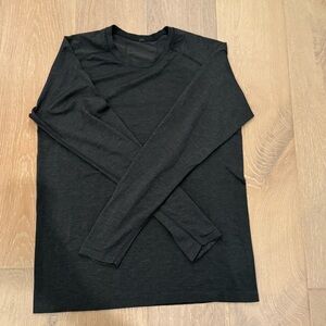 Lululemon Men's Dark Grey Long Sleeve Shirt